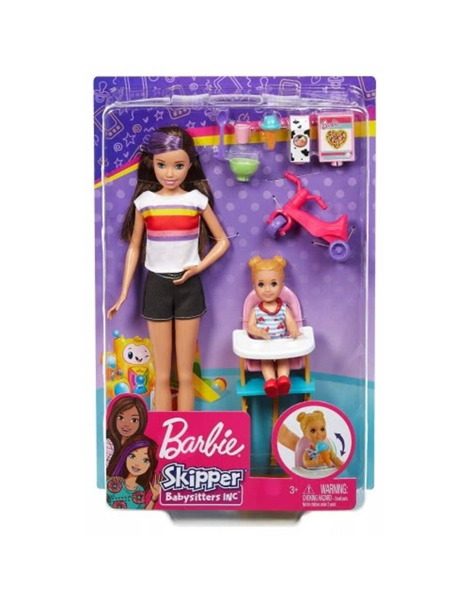 Mattel Barbie Tienerpop Skipper's Babysitter met Toebehoren