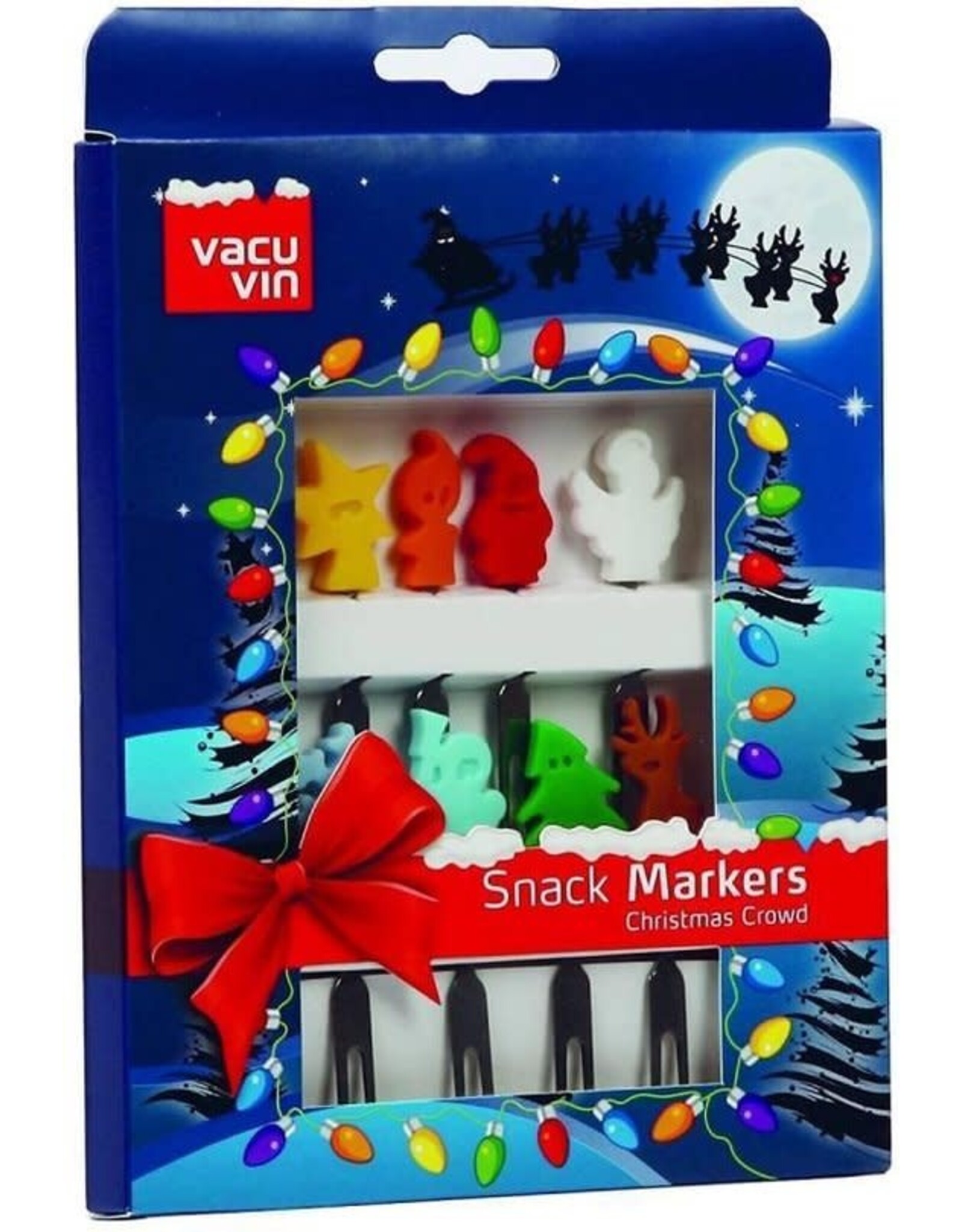 VacuVin VacuVin 8 Snack Markers -Christmas Crowd