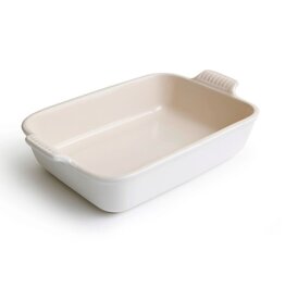 LeCreuset Le Creuset Aardewerken Rechthoekige Ovenschaal, Katoen Mat (32cm, 3.85l)