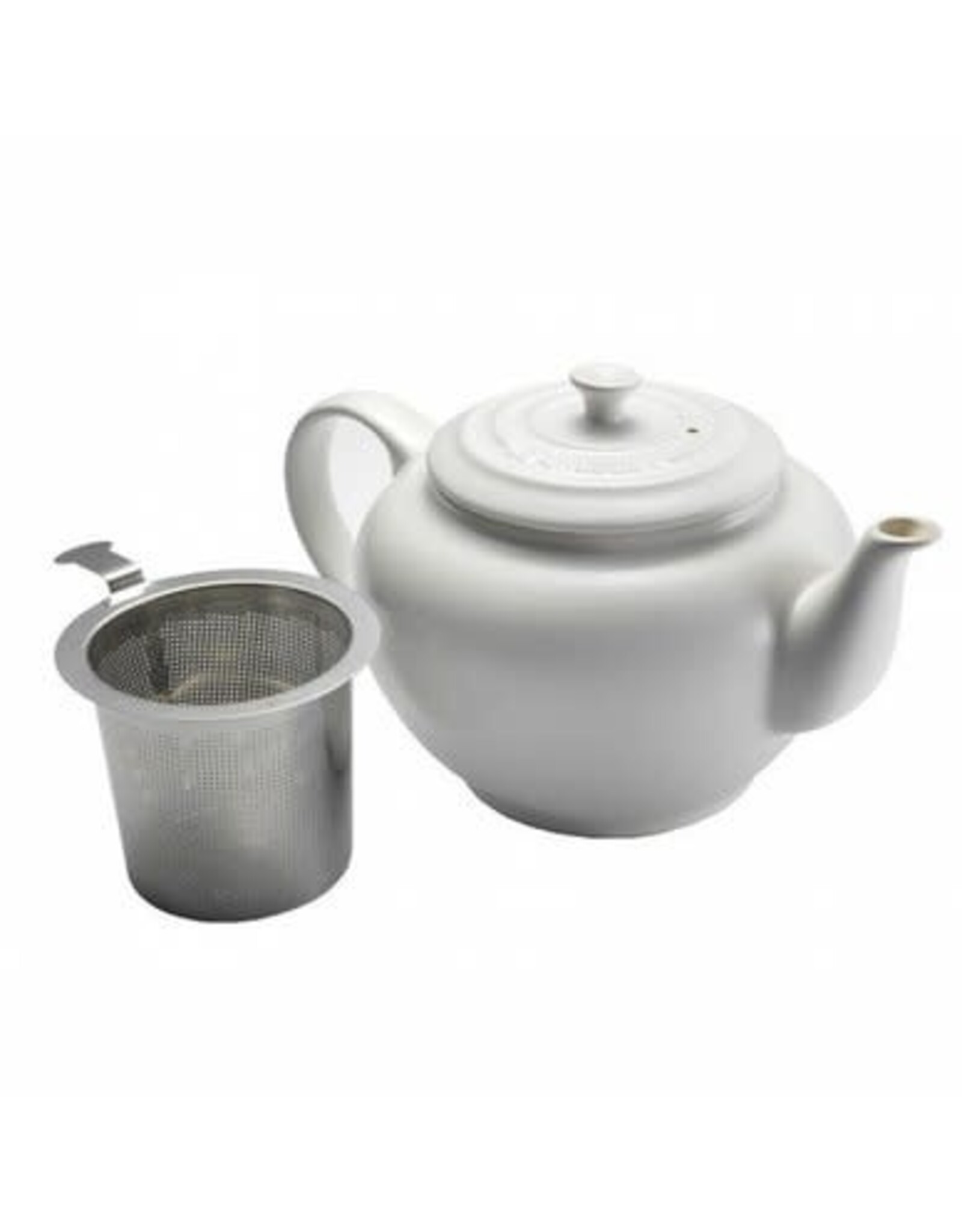 LeCreuset Le Creuset Aardewerken Theepot met RVS Filter, Katoen Mat - 1l