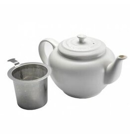 LeCreuset Le Creuset Aardewerken Theepot met RVS Filter, Katoen Mat - 1l