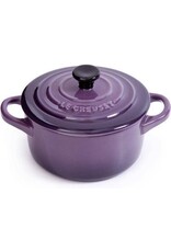 LeCreuset Le Creuset Aardewerken Mini Ronde Braadpan, Cassis (10cm, 0.25l)