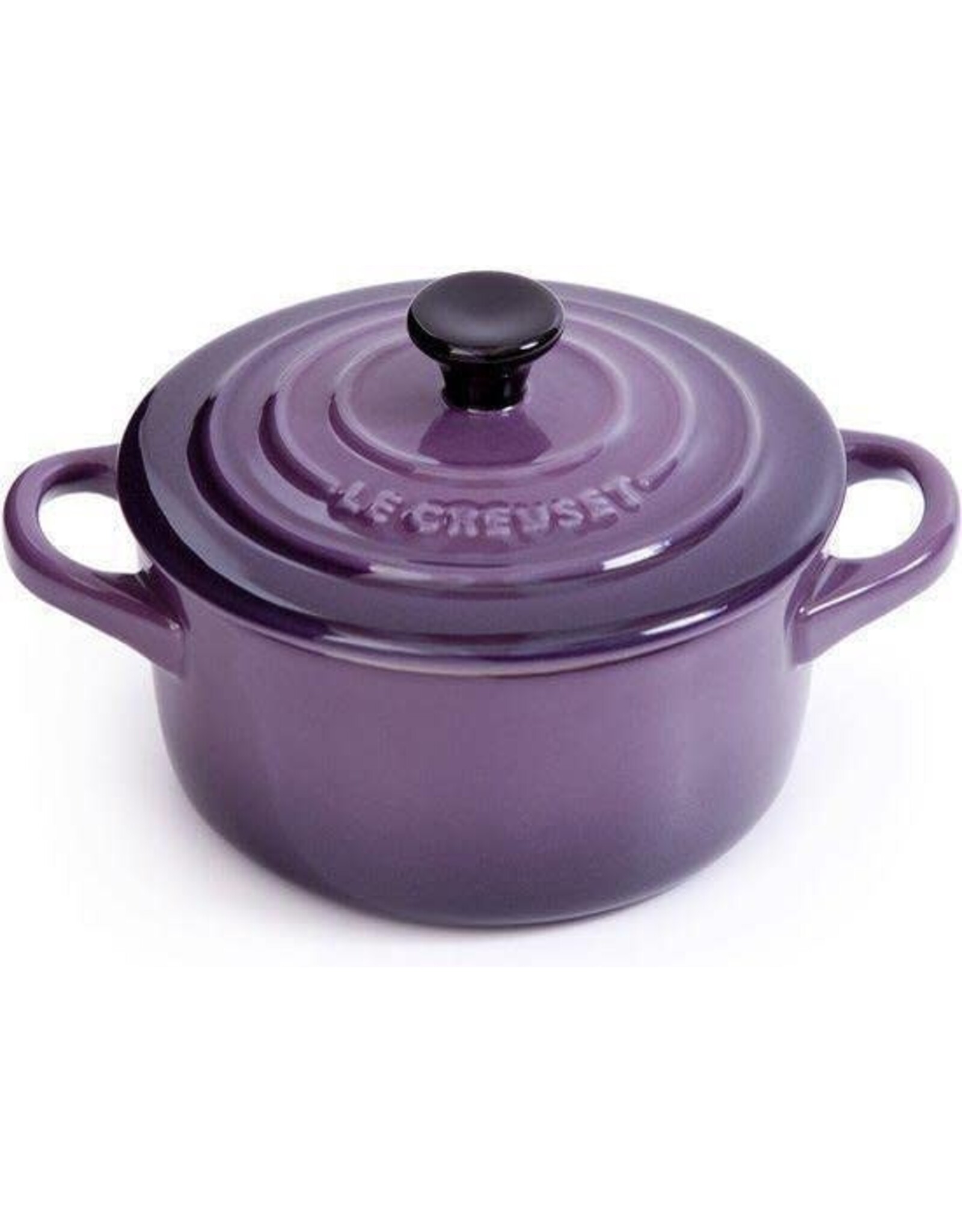LeCreuset Le Creuset Aardewerken Mini Ronde Braadpan, Cassis (10cm, 0.25l)