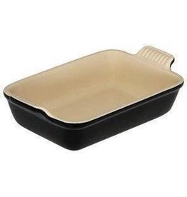 LeCreuset Le Creuset Aardewerken Rechthoekige Ovenschaal, Ebbenzwart (17cm)