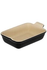 LeCreuset Le Creuset Aardewerken Rechthoekige Ovenschaal,  Ebbenzwart  (19cm, 1.08l)