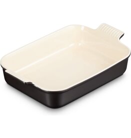 LeCreuset Le Creuset Aardewerken Rechthoekige Ovenschaal, Ebbenzwart (32cm, 3.85l)