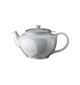 LeCreuset Le Creuset Aardewerken Theepot met RVS Filter, Mist Grey - 1.3l