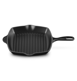 Le Creuset Gietijzeren Grillpan Vierkant Zwart, 26cm