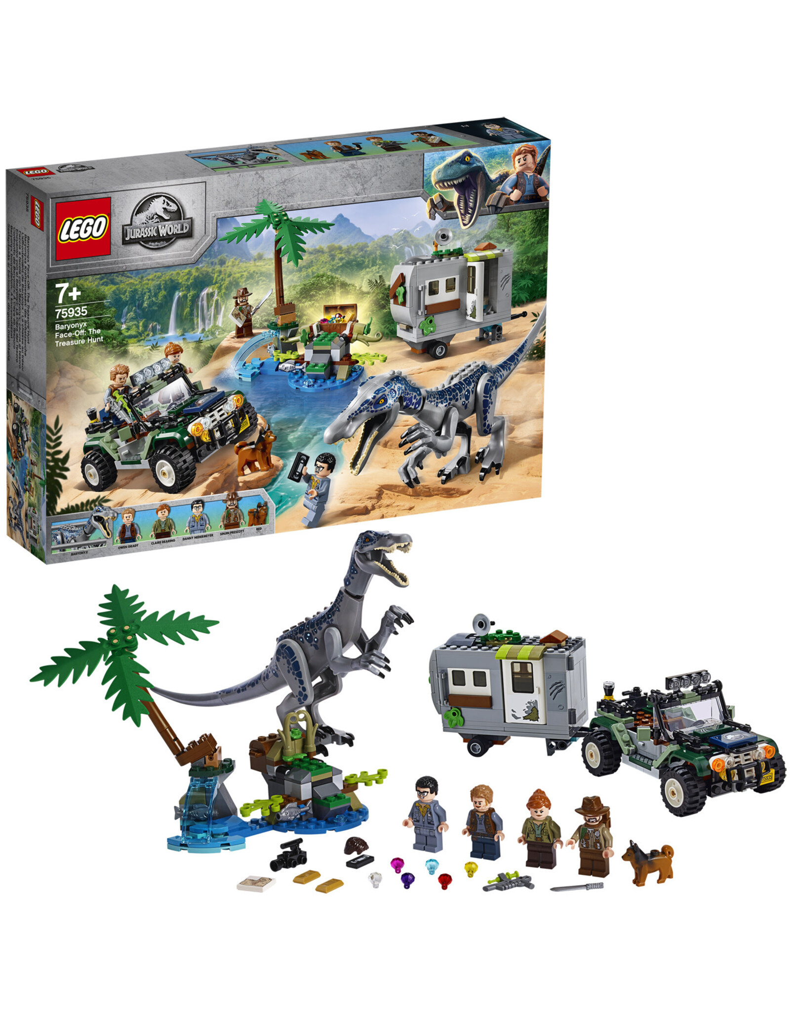 LEGO Lego Jurassic World 75935 Confrontatie met Baryonyx: de Schattenjacht - Baryonyx Face-Off: The Treasure Hunt