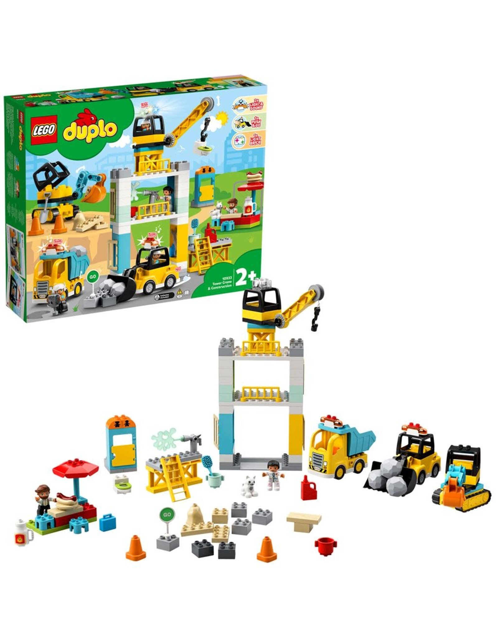 LEGO Lego Duplo 10933 Torenkraan & Bouwterrein - Tower Crane  & Construction