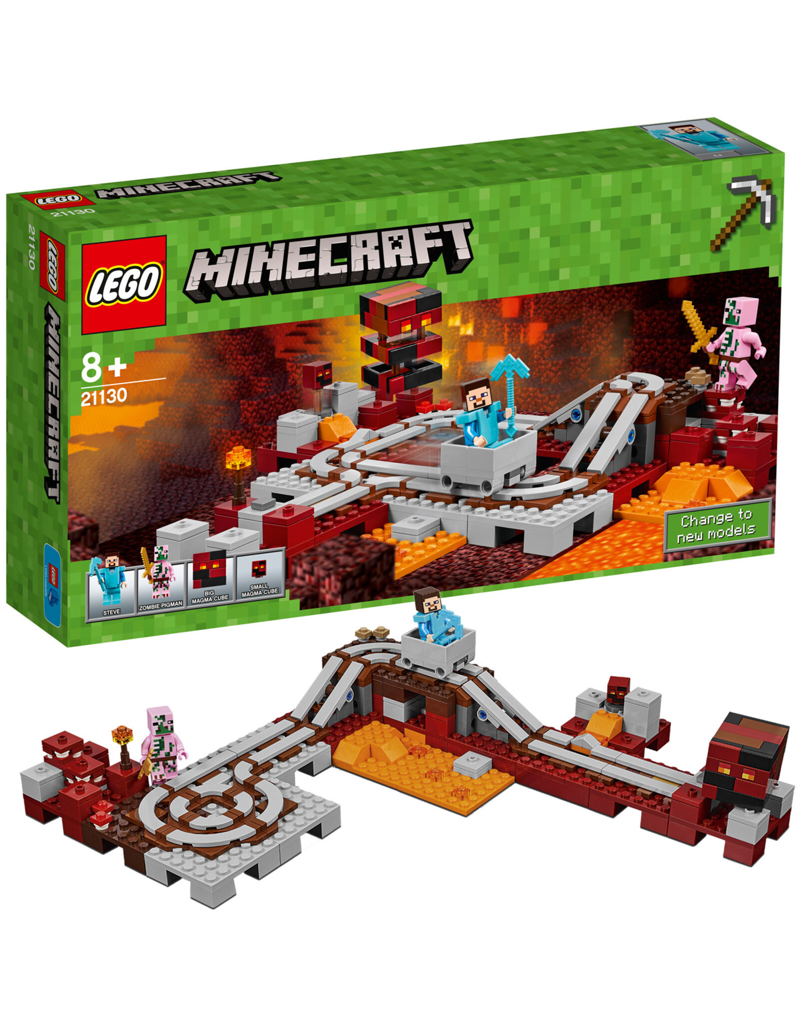 LEGO Lego Minecraft 21130 De Nether Spoorweg - The Nether Railway