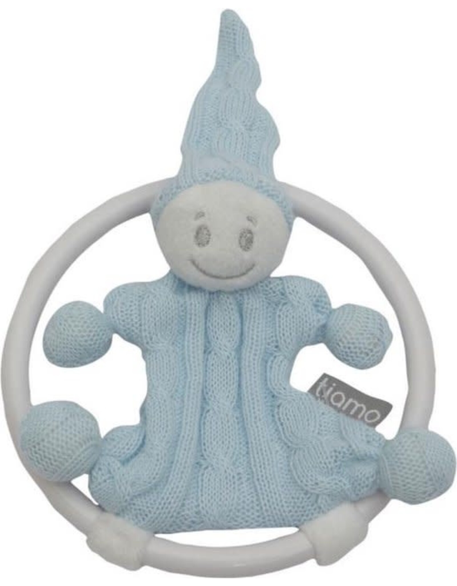 Tiamo Bijtring Popje Gebreid L.Blauw