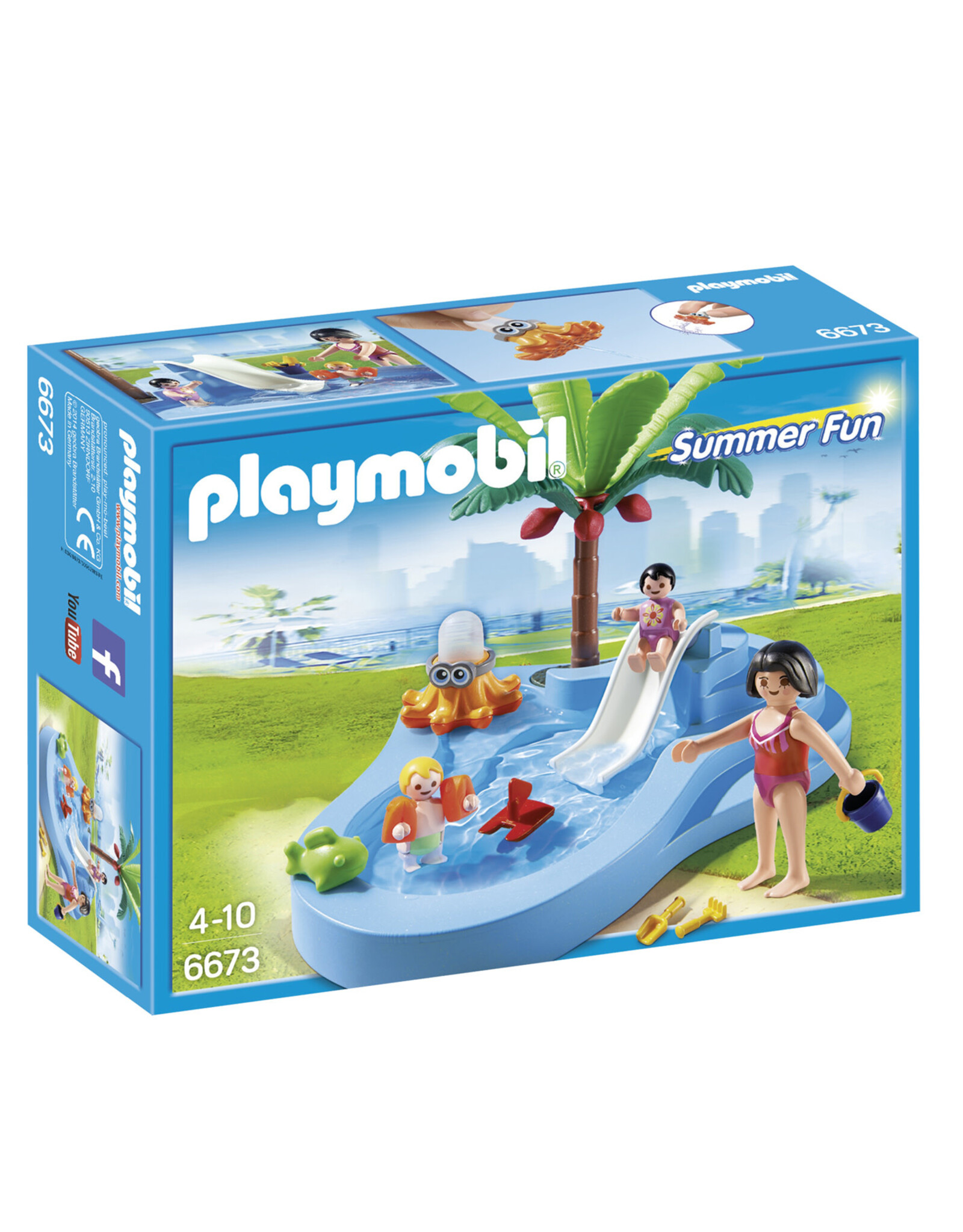 Playmobil Playmobil Summer Fun 6673 Kinderbad met Glijbaan
