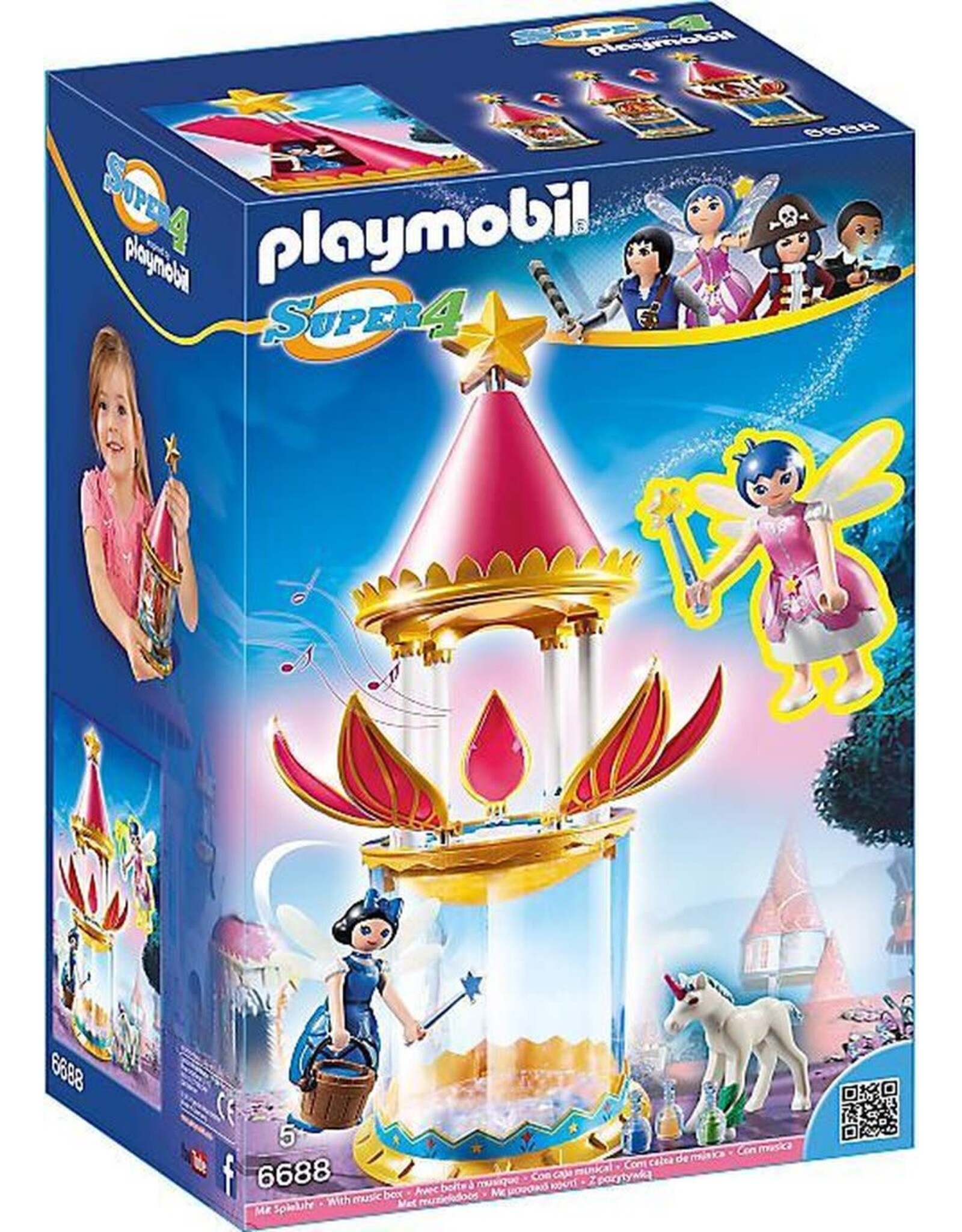 Playmobil Playmobil 6688 Super 4 Muzikale toren met Twinkle Sterrenglinster - Musical Flower Tower With Twinkle