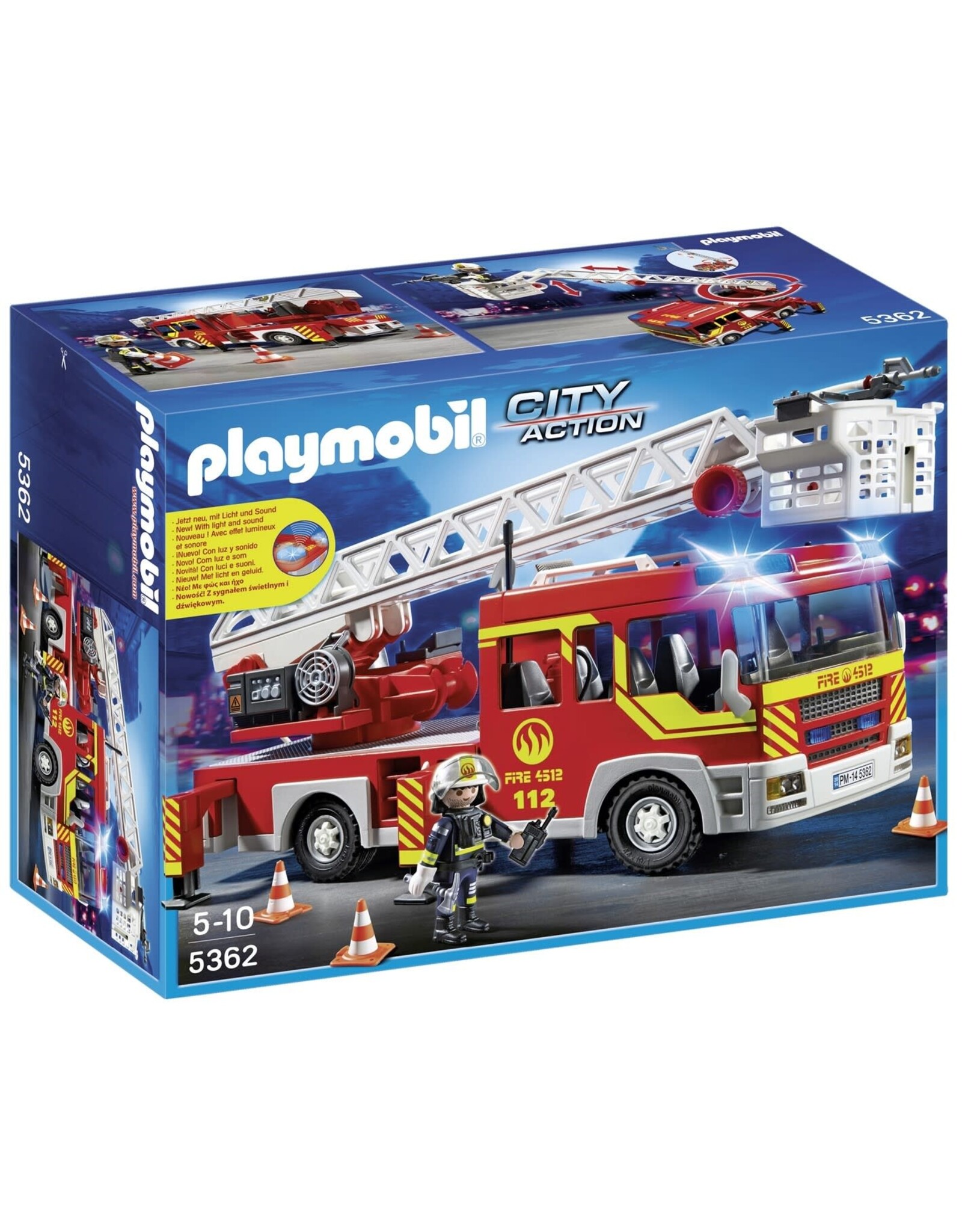 Playmobil Playmobil City Action 5362 Brandweer Ladderwagen met Licht en Sirene