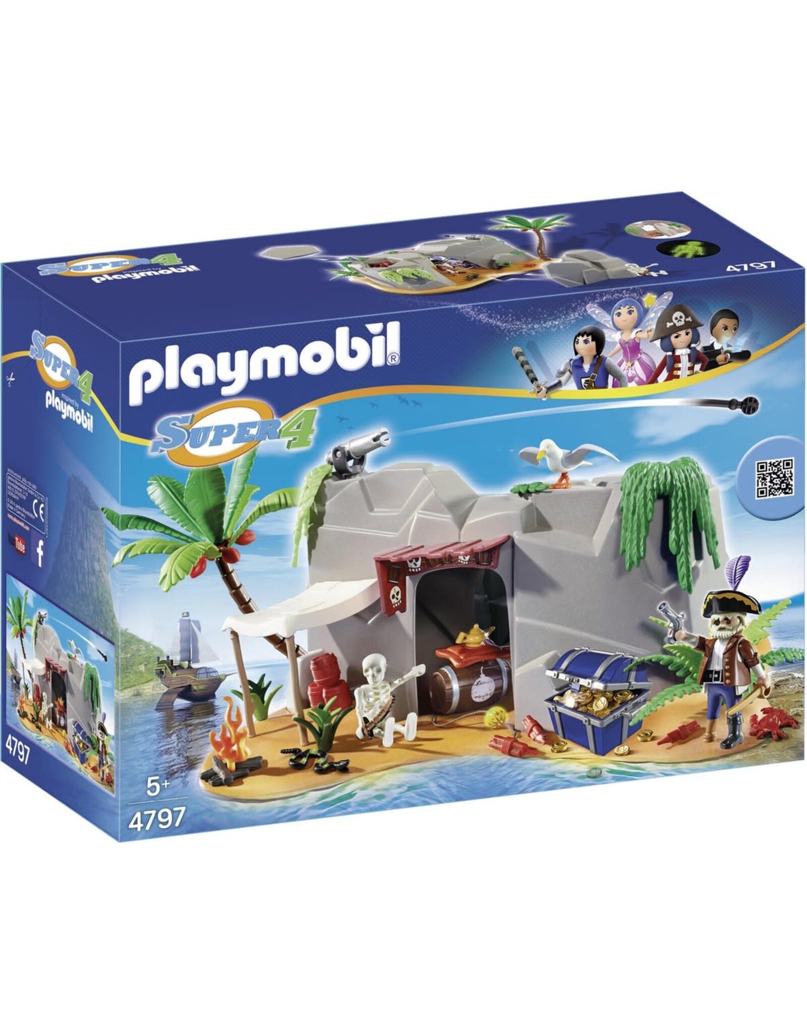 Playmobil Playmobil 4797 Super 4 Piratenschuilpaats - Pirate Cave