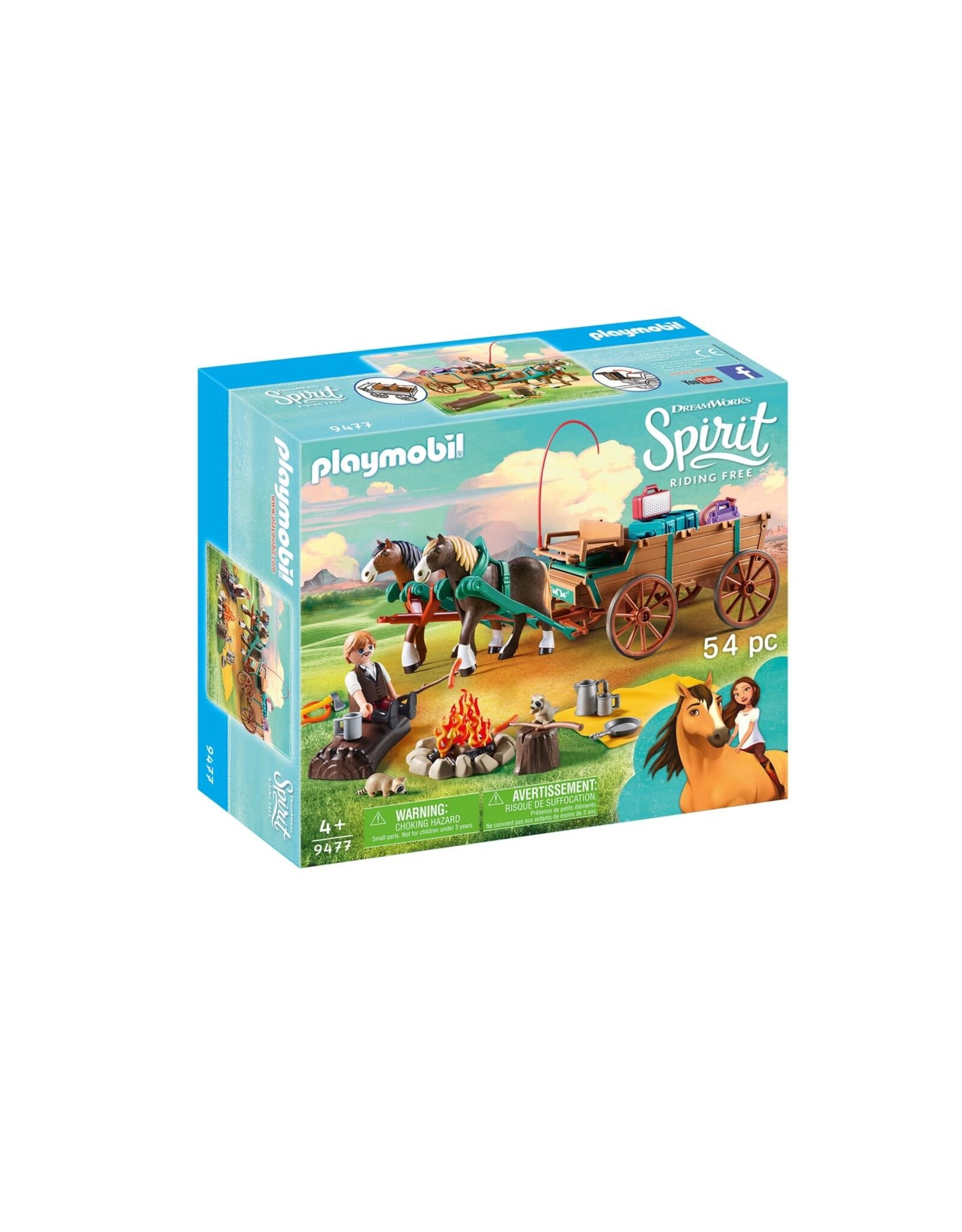Playmobil Playmobil Spirit 9477 Lucky's Vader en Wagen