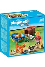 Playmobil Playmobil City life 5535 Poezenfamilie met Mand