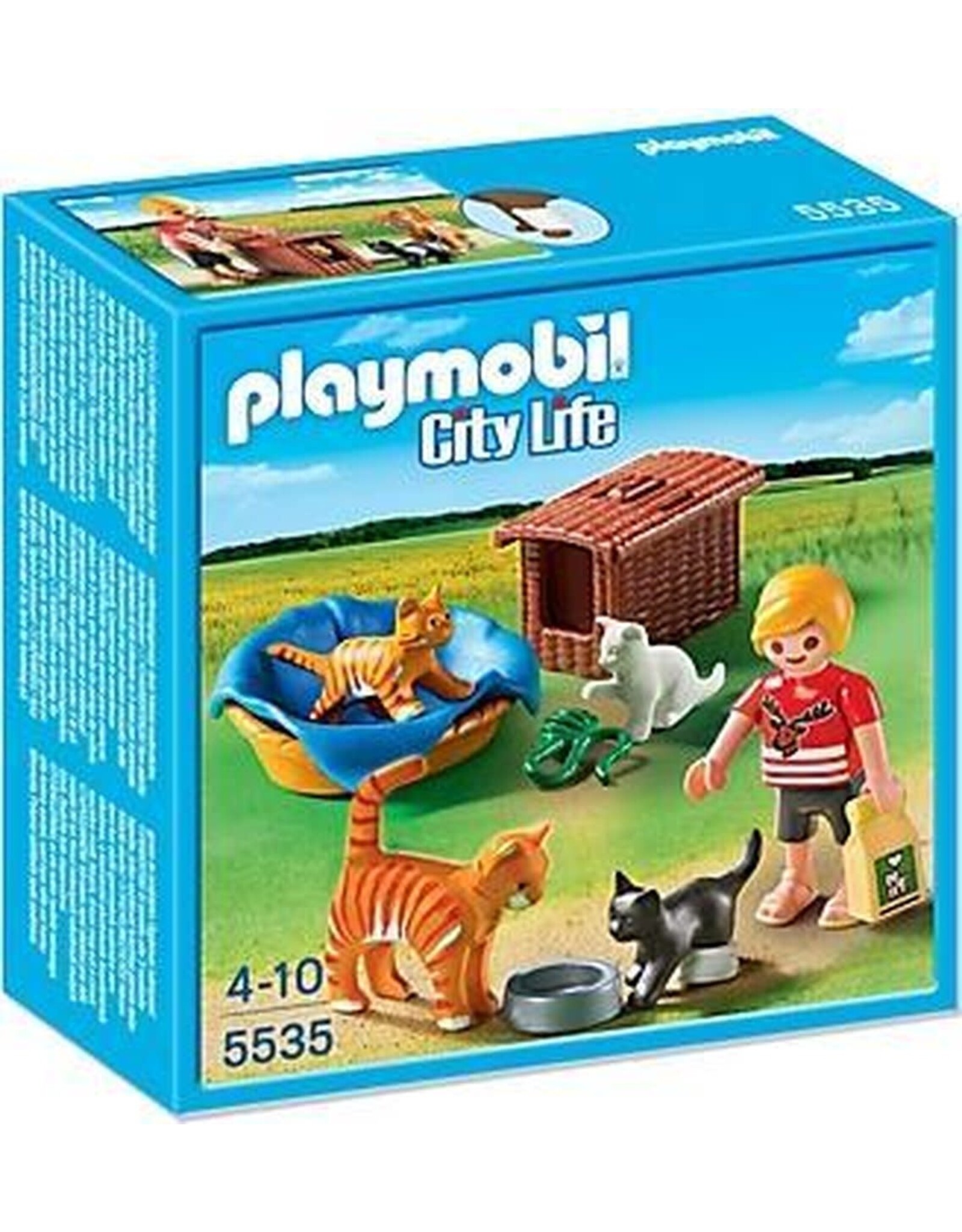 Playmobil Playmobil City life 5535 Poezenfamilie met Mand