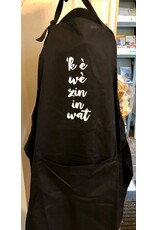 Schort zwart met zeeuwse tekst