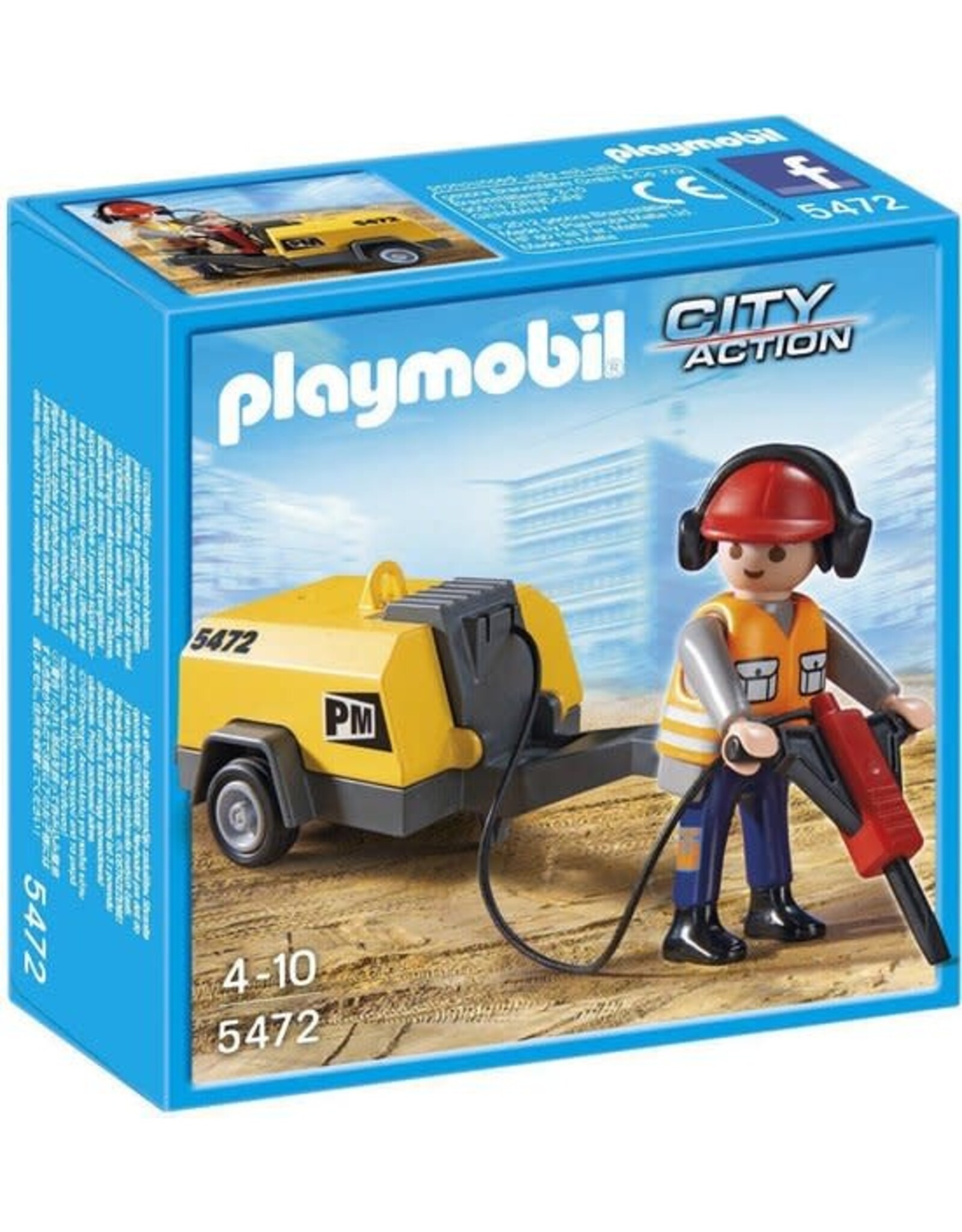 Playmobil Playmobil City Action 5472 Werkman met Drilboor
