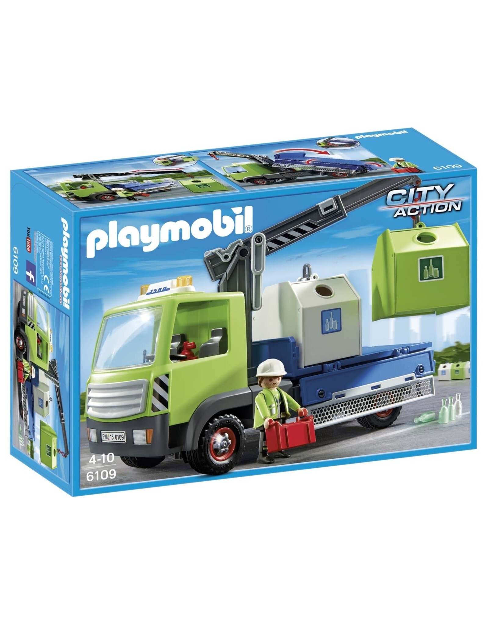Playmobil Playmobil City Action 6109 Containerwagen met Glascontainers
