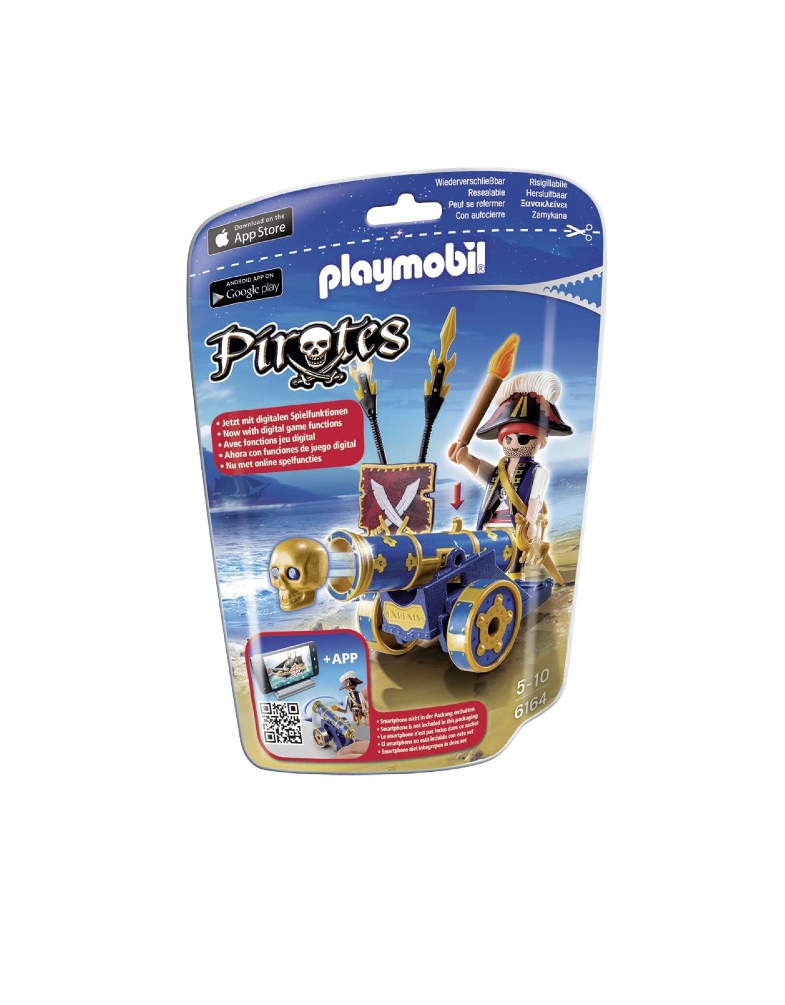 Playmobil Playmobil Pirates 6164 Officier met Blauw Kanon