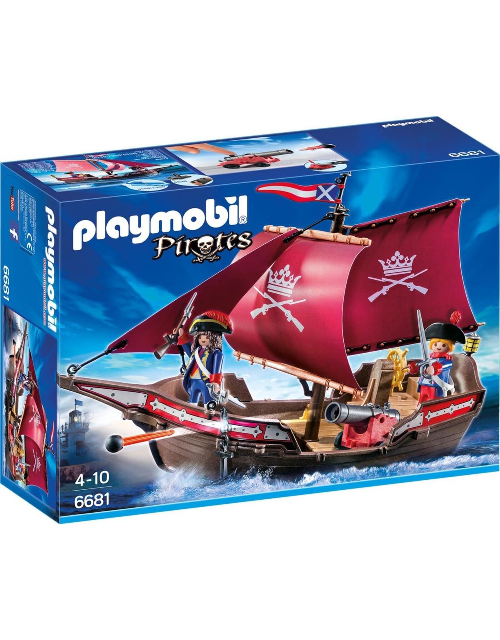 Playmobil Playmobil Pirates 6681 Soldatenzeilschip met Kanonnen