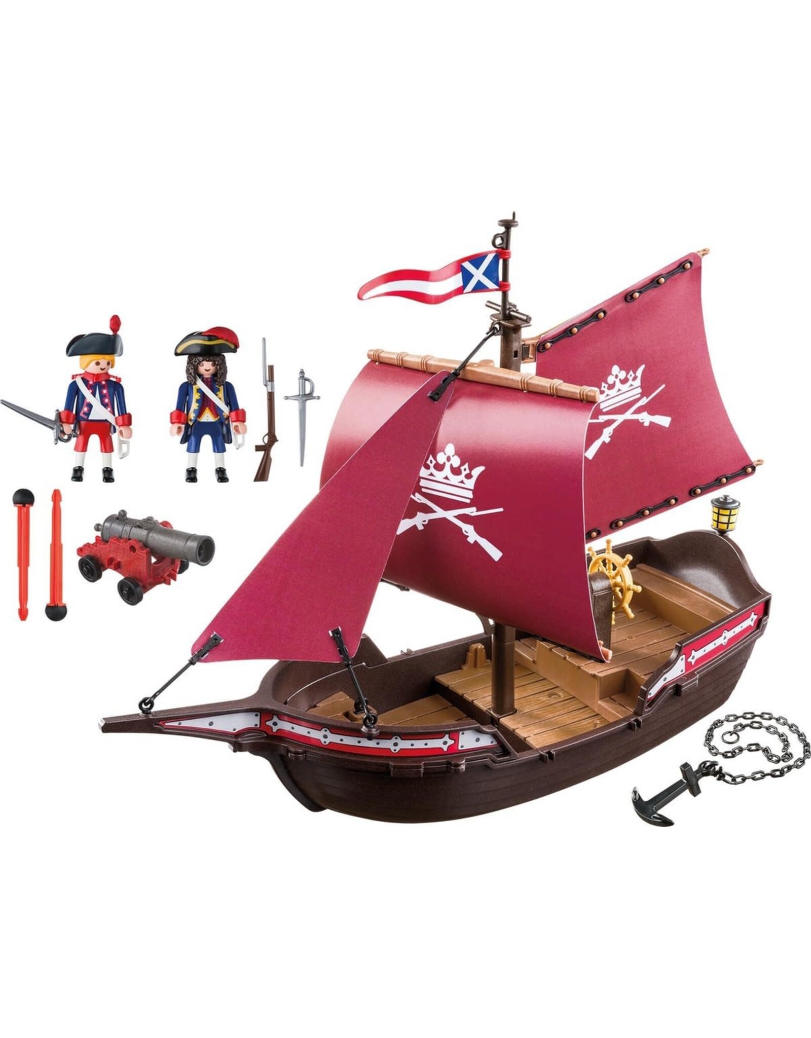 Playmobil Playmobil Pirates 6681 Soldatenzeilschip met Kanonnen