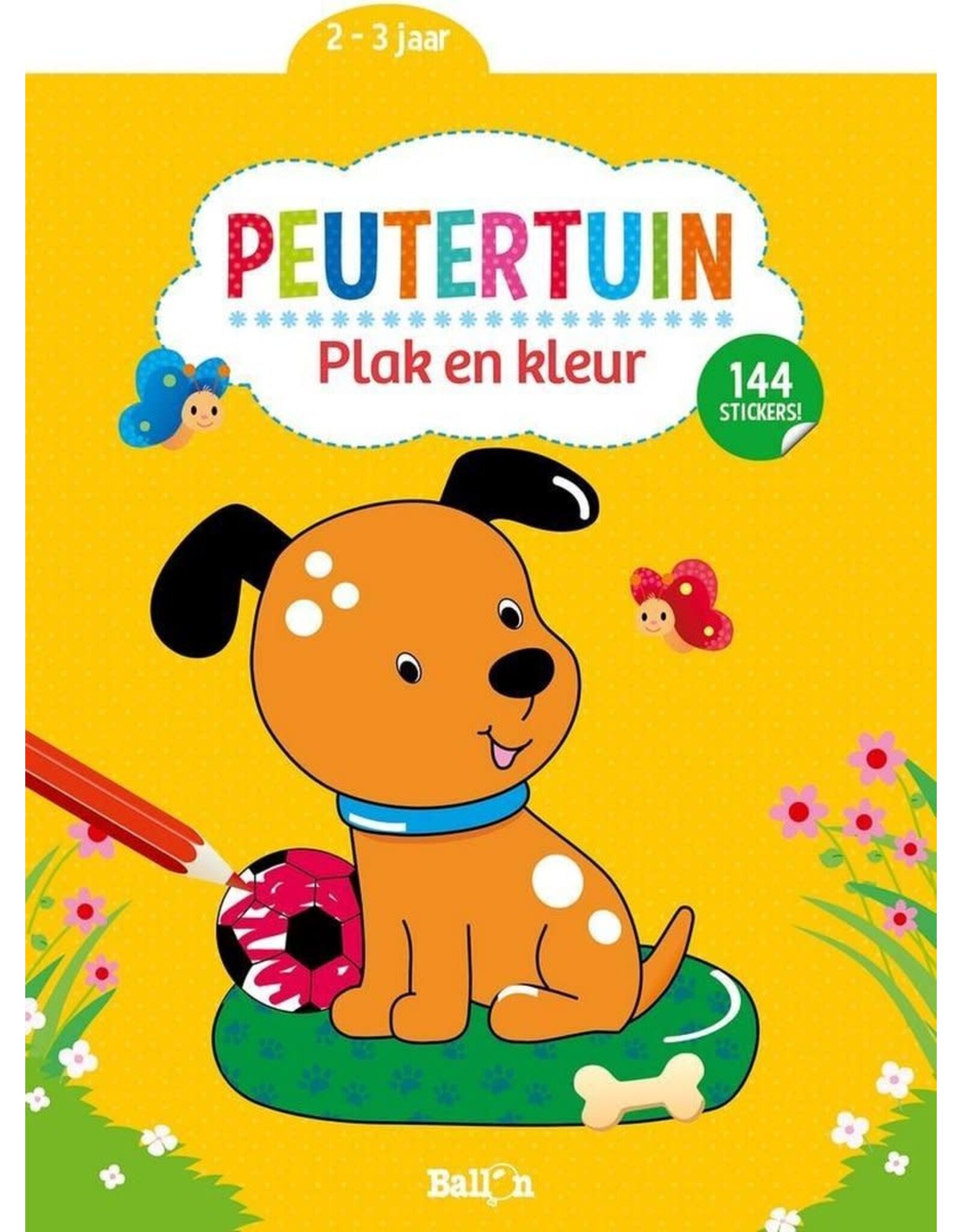 Peutertuin: Plak en Kleur Hond 2-3 Jaar