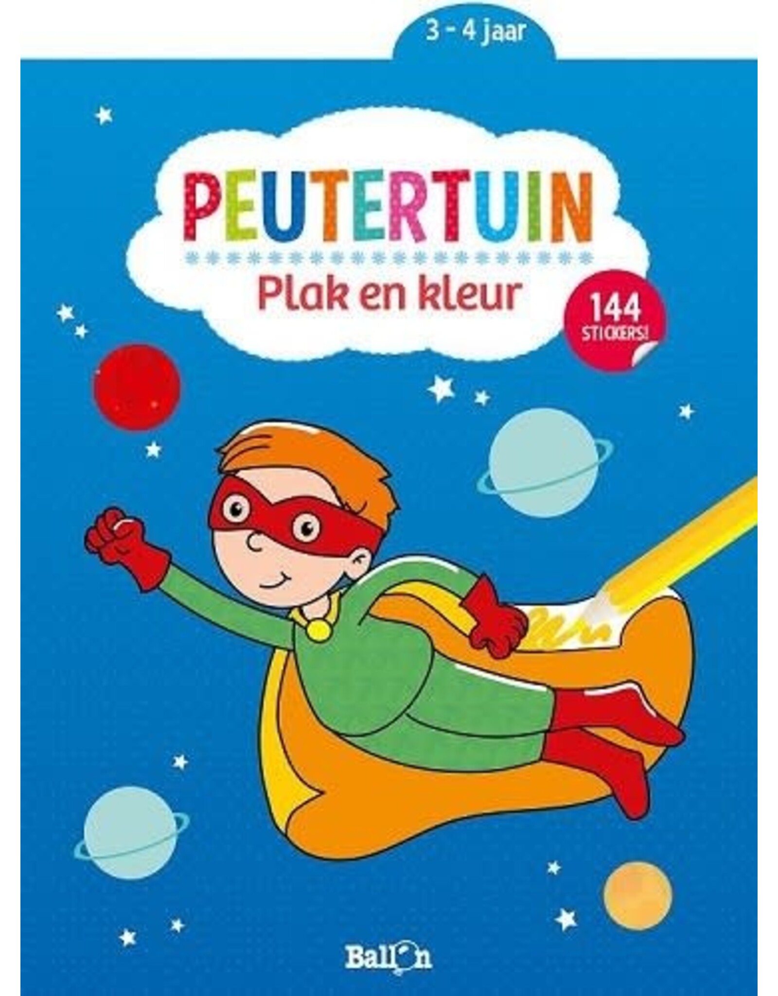 Peutertuin: Plak en Kleur Superheld 3-4 Jaar