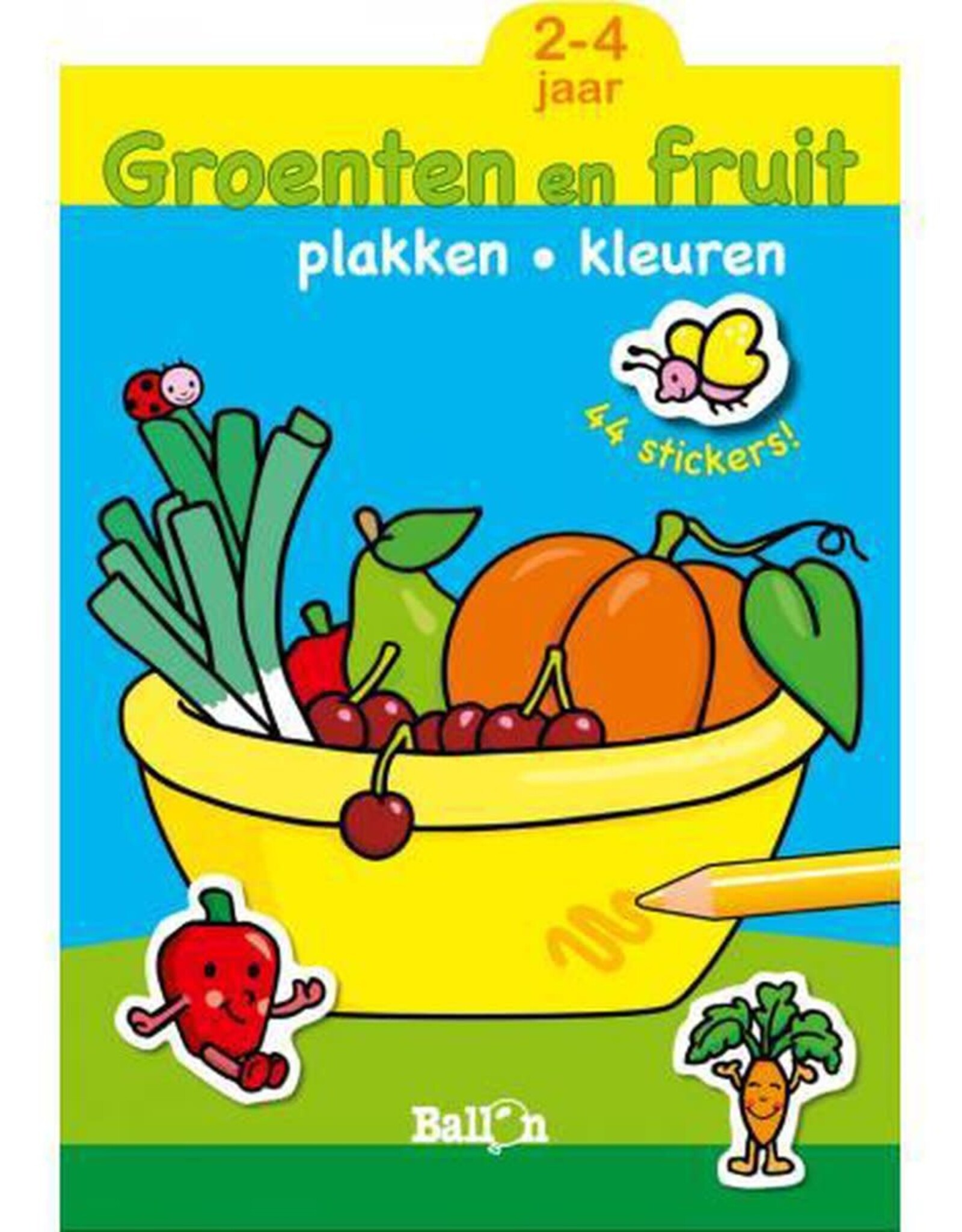 Plakken en Kleuren: Groenten en Fruit (2-4 Jaar)