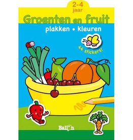 Plakken en Kleuren: Groenten en Fruit (2-4 Jaar)