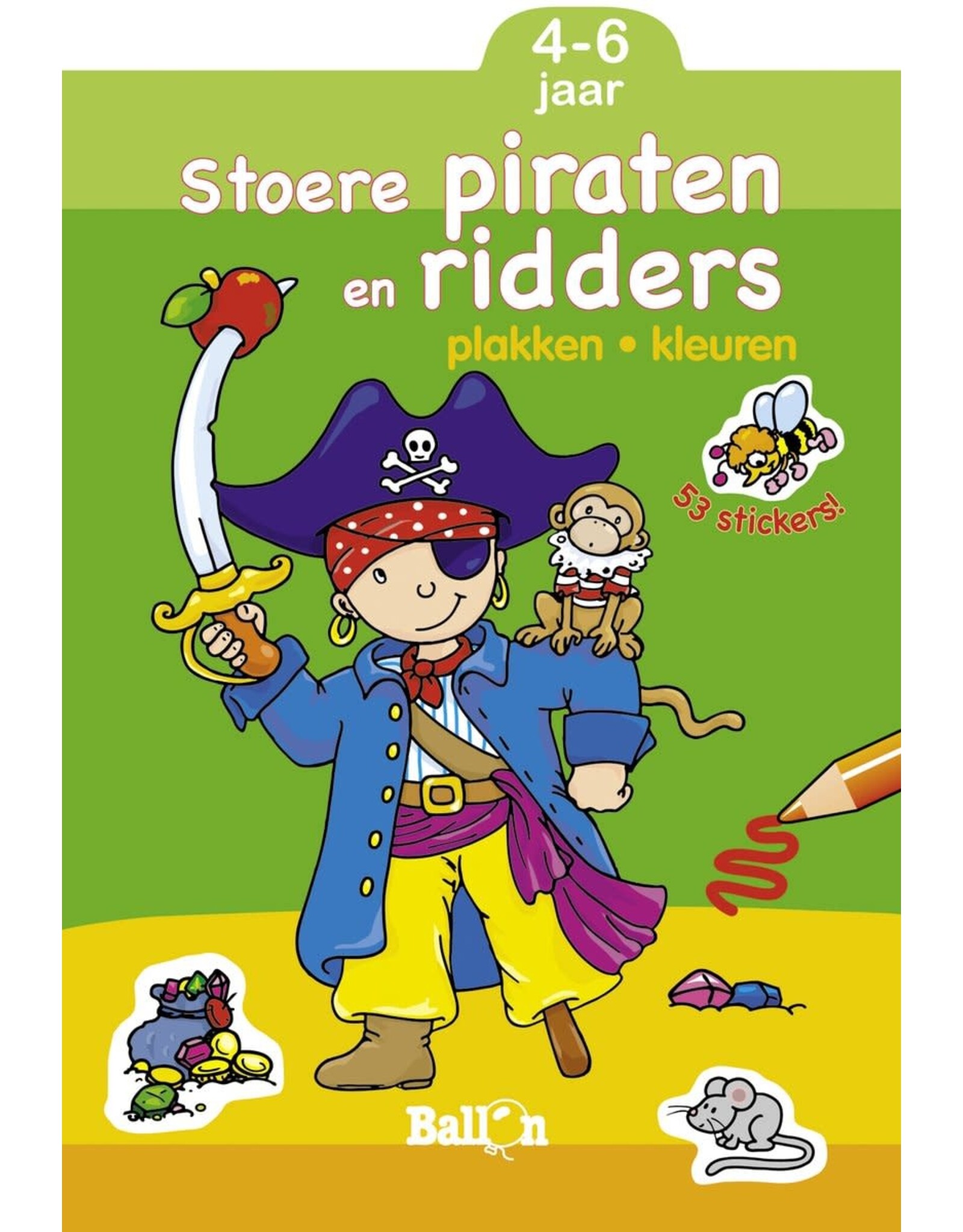 Plakken en Kleuren: Stoere Piraten en Ridders (4-6 Jaar)