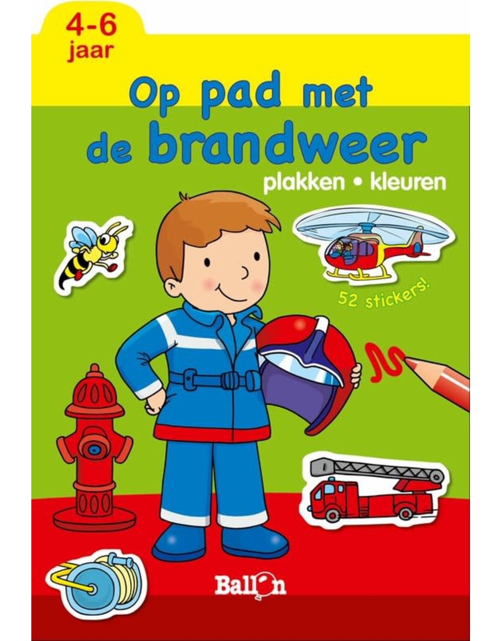 Plakken en Kleuren: Op Pad met de Brandweer (4-6 Jaar)