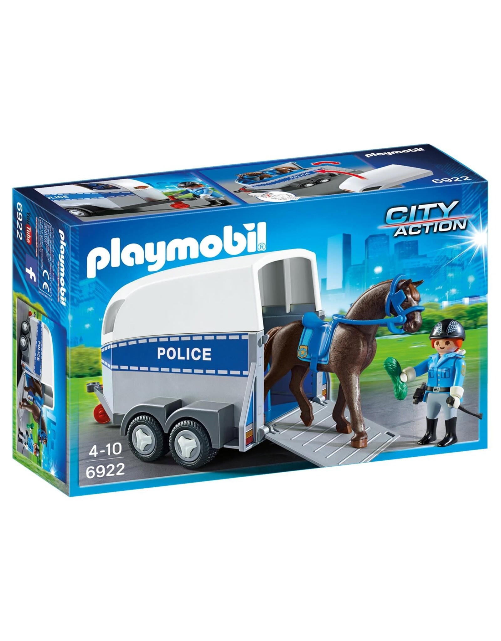 Playmobil Playmobil City Action 6922 Bereden Politie met Trailer