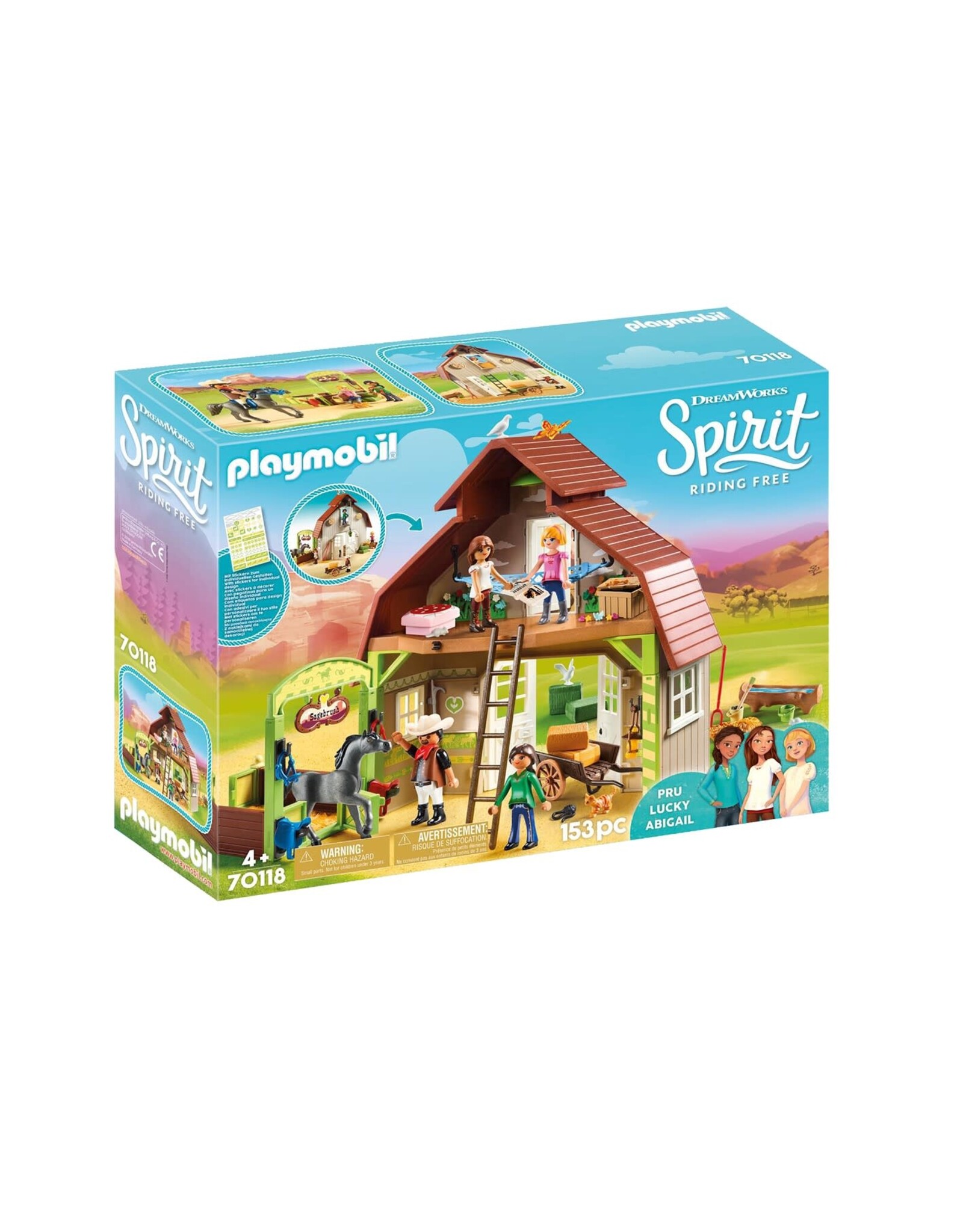Playmobil Playmobil  Spirit 70118 Schuur Met Lucky Pru en Abigail