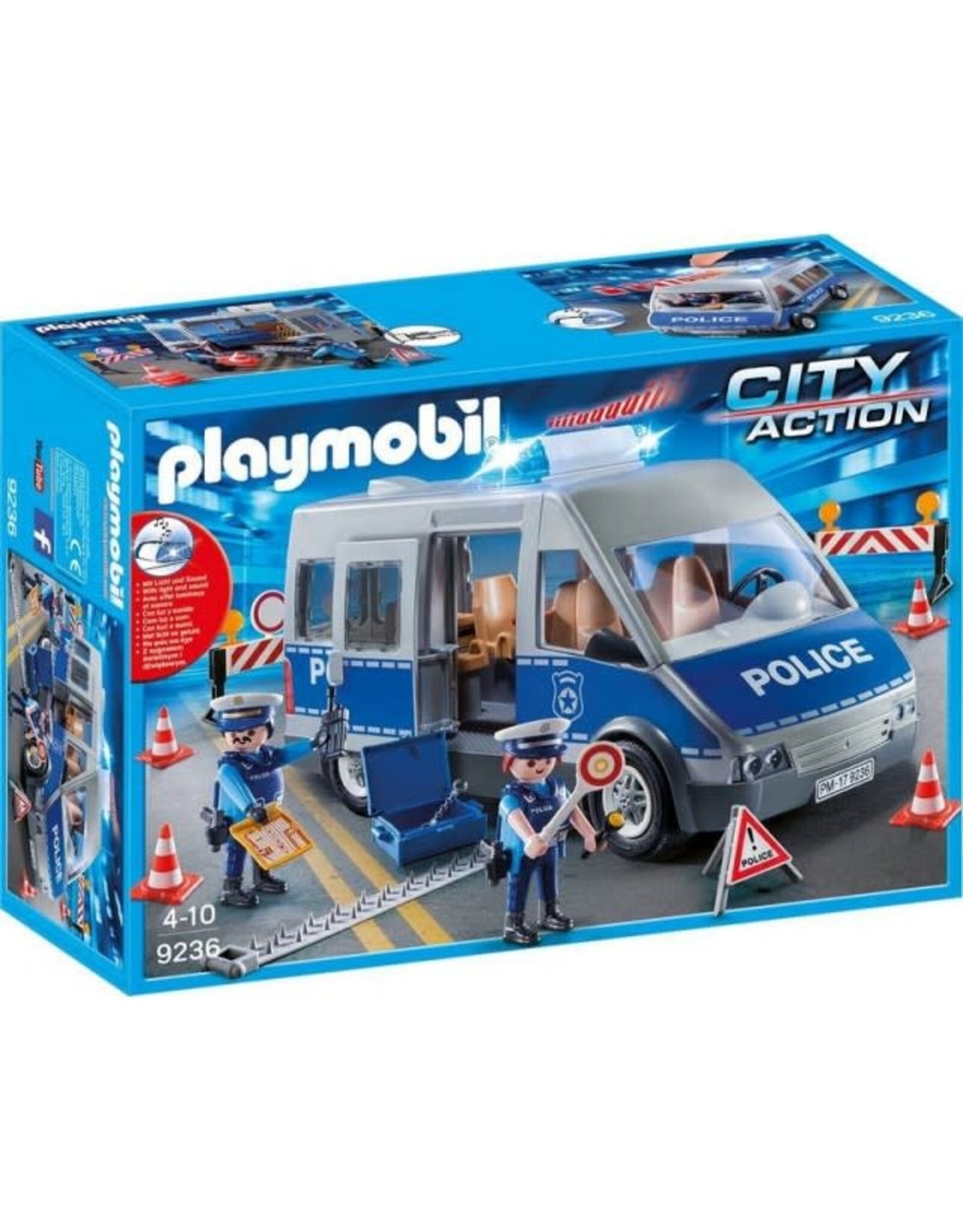 Playmobil Playmobil City Action 9236 Politie-Interventiewagen met Wegversperirng