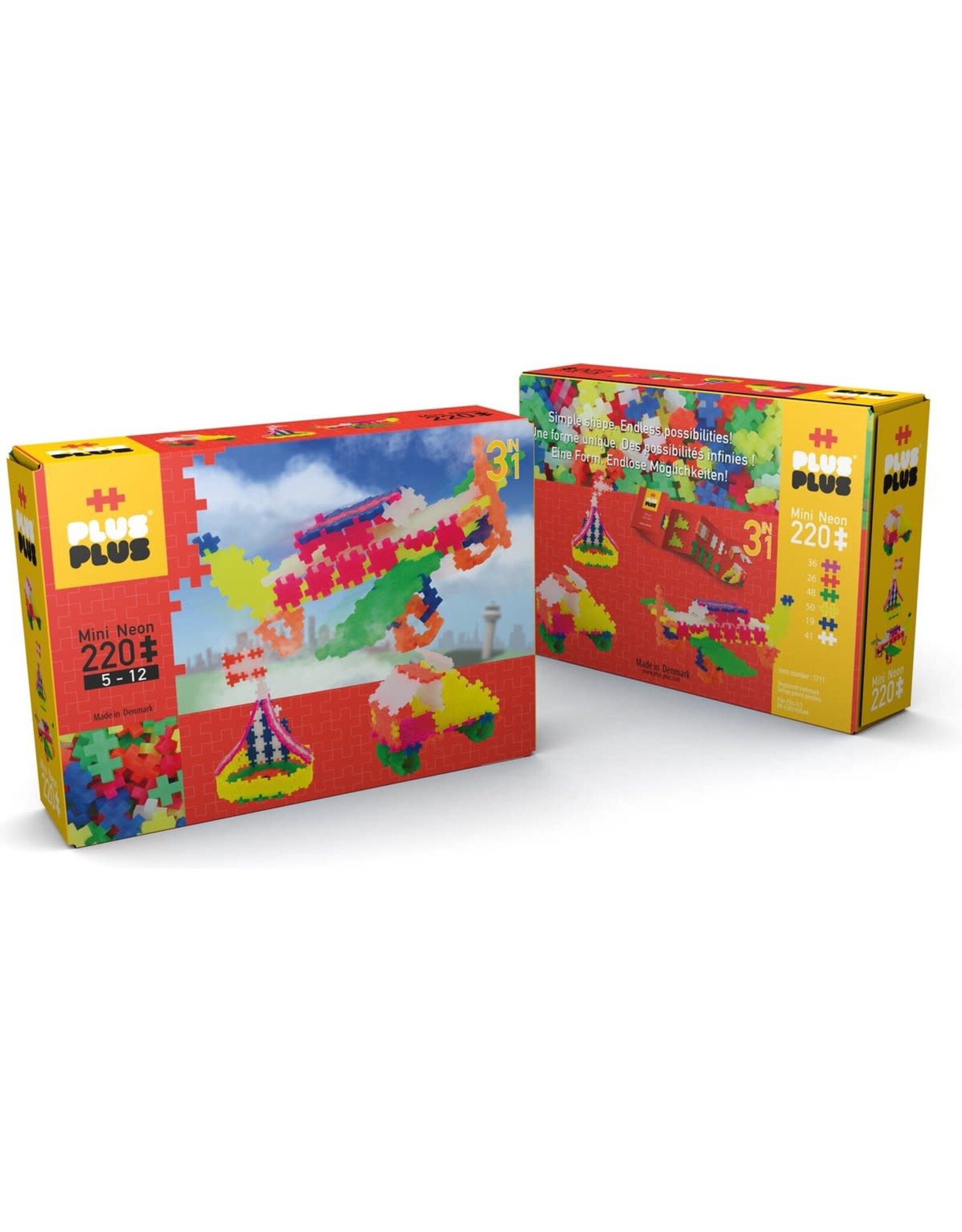 Plus-Plus Plus-Plus Mini Neon 3 in 1 (220 Stukjes)