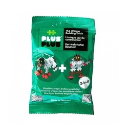 Plus-Plus Plus-Plus Mini Basic 2 in 1 Zakje - Groen (35 Stukjes)