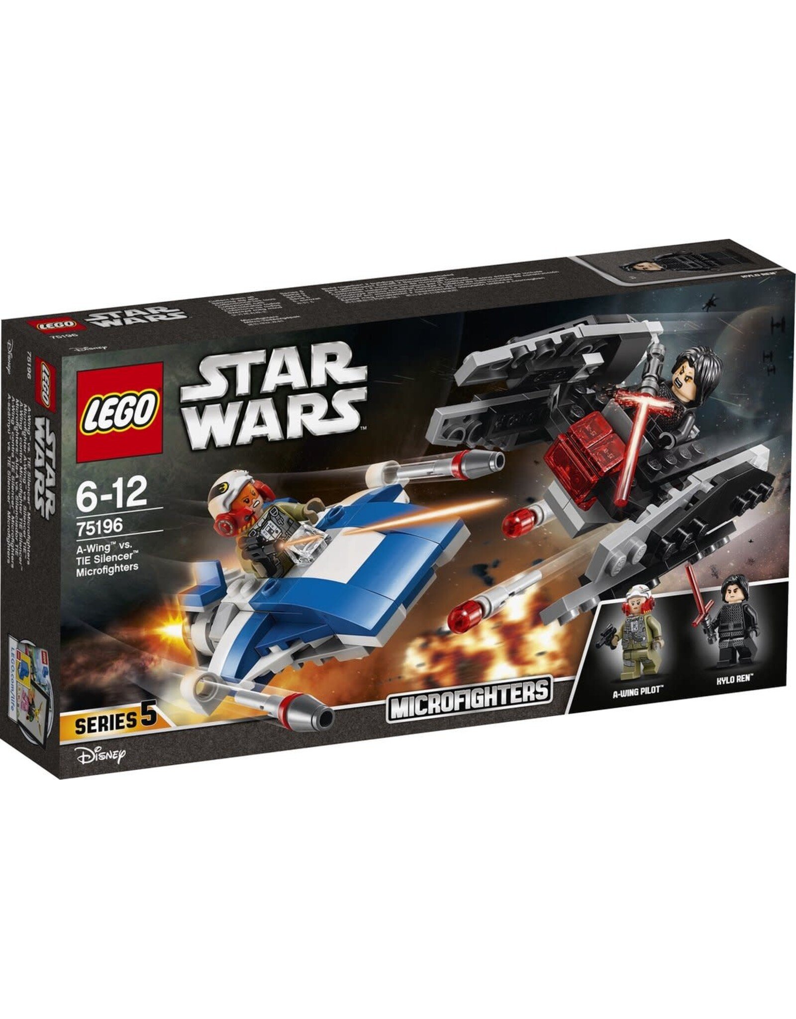 LEGO Lego Star Wars 75196 A-Wing Vs Tie Silencer Microfighters