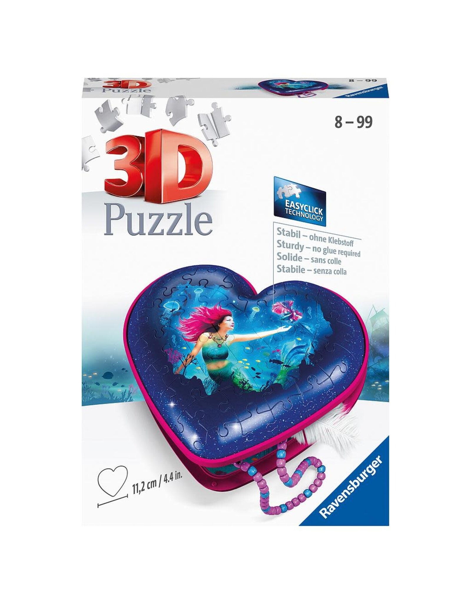 Ravensburger Ravensburger 3D Puzzel 112494 Hartendoosje Enchanting Mermaids - 54 Stukjes