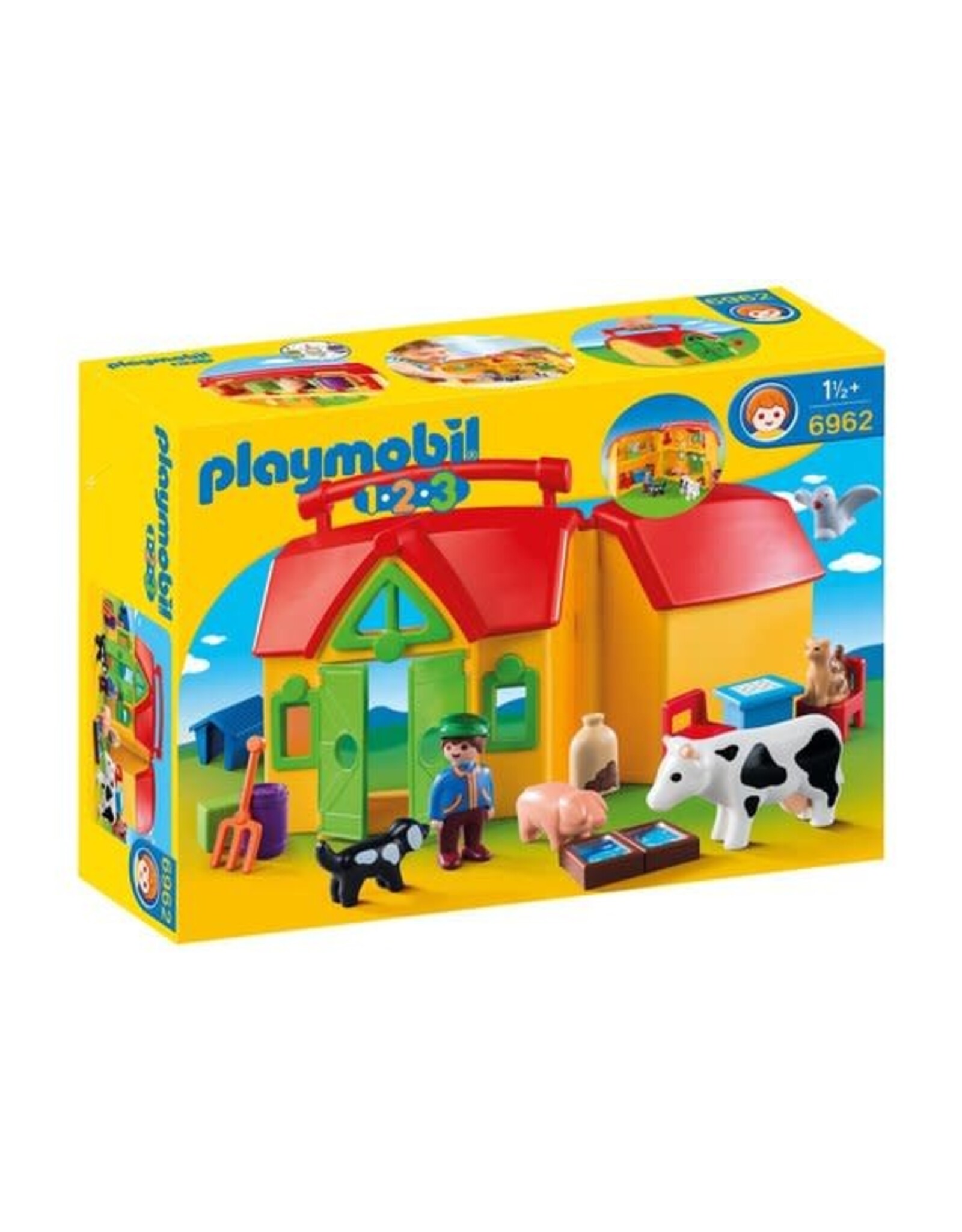 Playmobil Playmobil 1-2-3 6962 Meeneemboerderij met Dieren