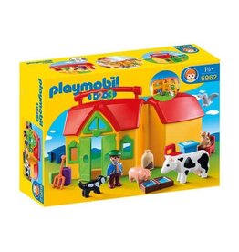 Playmobil Playmobil 1-2-3 6962 Meeneemboerderij met Dieren