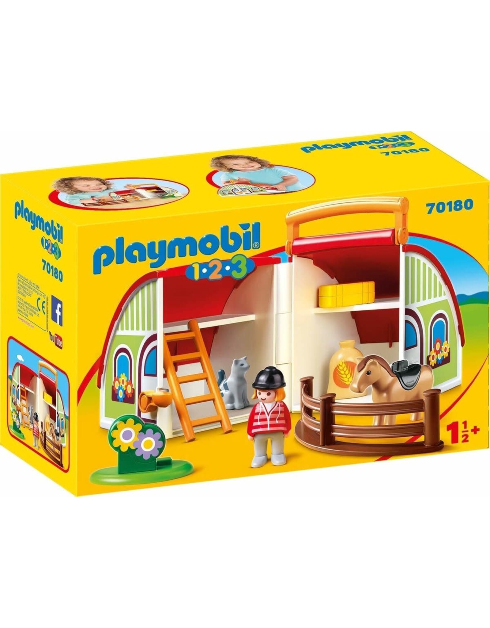 Playmobil Playmobil 1.2.3 70180 Mijn Meeneem Manege
