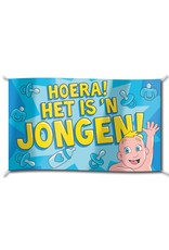 Gevelvlag XXL - geboorte jongen  (150 x90 cm)