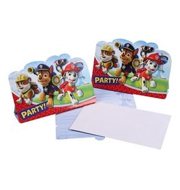 Uitnodigingskaarten +envelop Paw Patrol