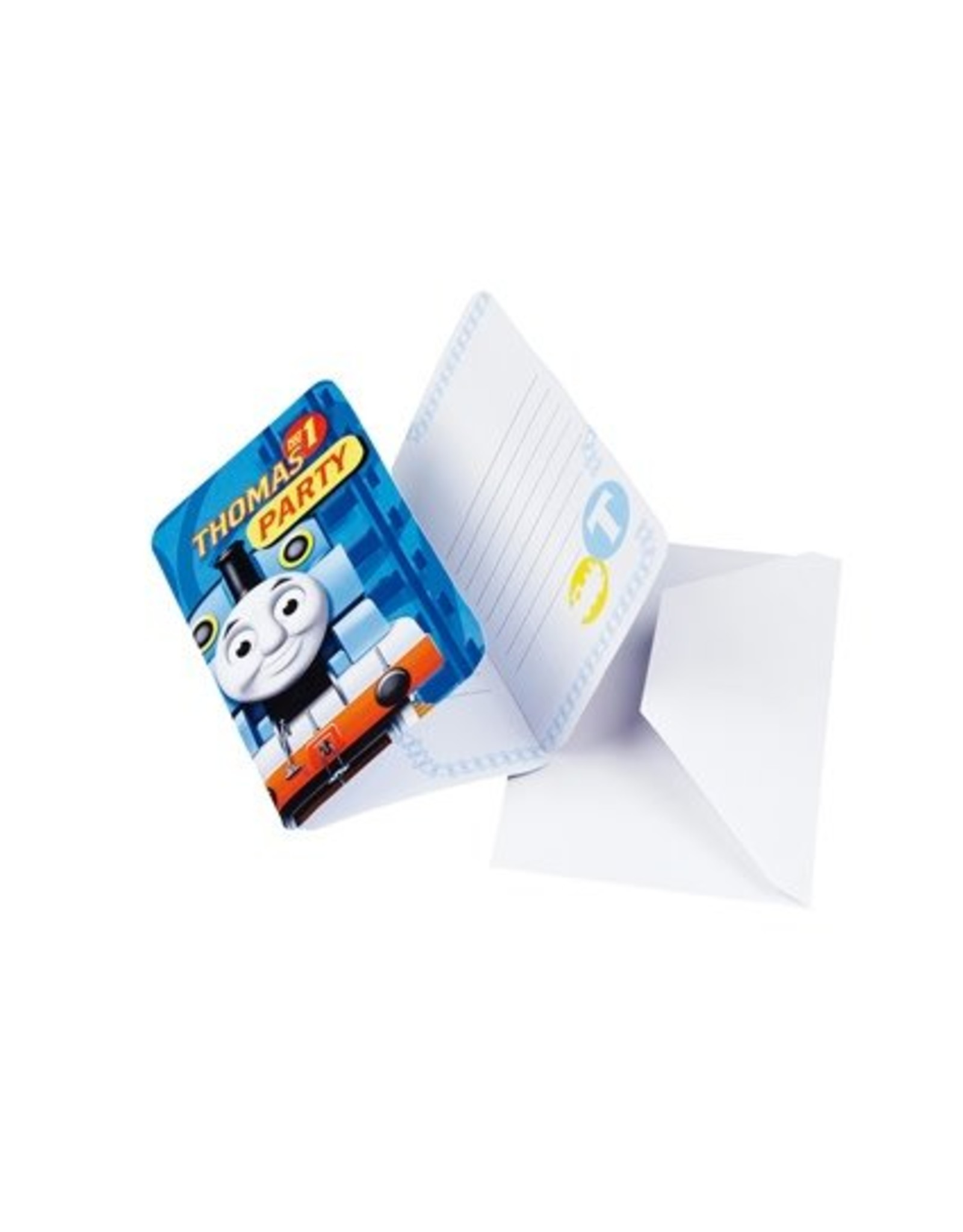 Uitnodigingskaarten+envelop Thomas de trein