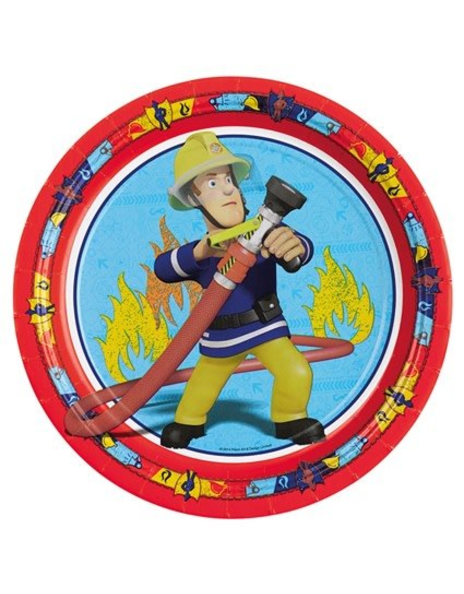 Bordjes Brandweerman Sam (Ø23cm, 8st)