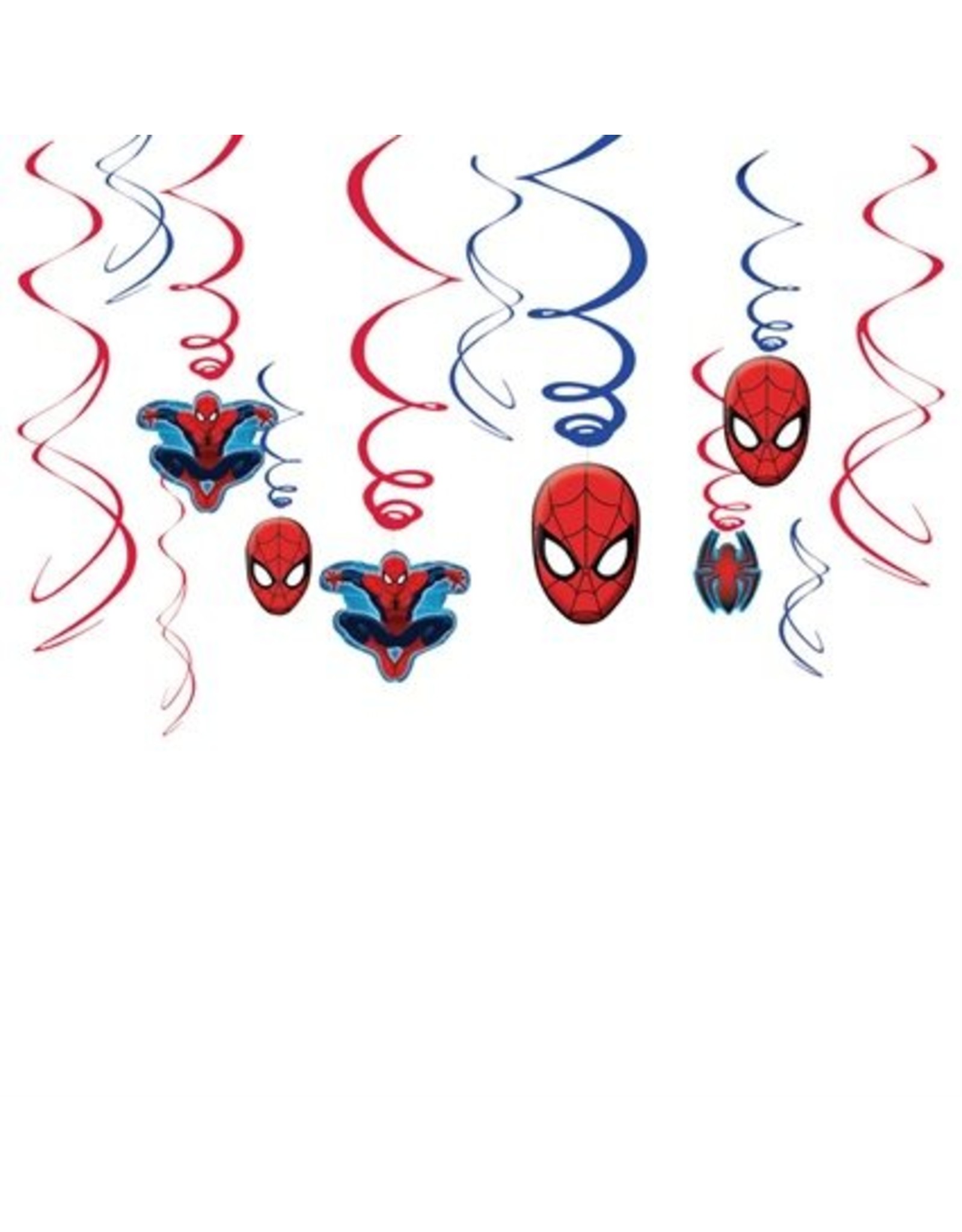 Hang decoratie Spiderman (12 stuks)